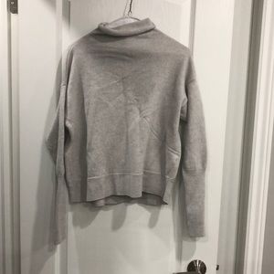 Wilfred mock neck sweater, light grey, merino wool